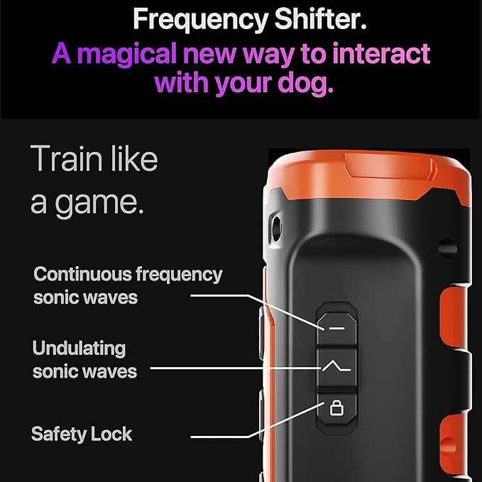 NPS Dog Bark Deterrent Devices w/ 3X Sonic emitters 50ft Range | Professional Dog Training Tool, Anti Bark Device for Dogs |Best Behavior Aid - Barking Silencer Indoor & Outdoor, Rechargeable