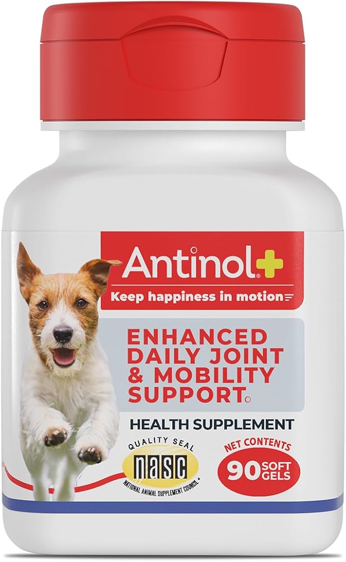 Plus, Mobility, Hip, and Joint Supplement for Dogs, Green-Lipped Mussels and Krill Oil - Dog Joint Supplement, Better and Faster than Glucosamine and Chondroitin, 90 Soft Gels