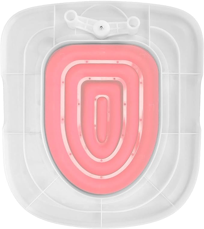 Cat Toilet Training Kit Dog Toilet Trainer Universal Reusable Environmentally Friendly Cat Toilet Pads Pet Toilet Trainer for Pet Cleaning (M-White Tray, 1 Pink Inner Support)