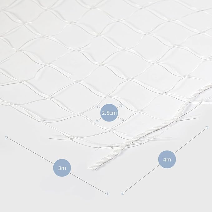 Cat Netting Balcony Cat Net for Balcony and Windows Pet Mesh Fence for Balcony Transparent Nylon Balcony Netting for Pets Anti-Fall