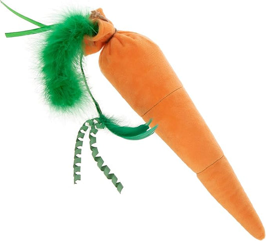 SmartyKat Kolossal Karrot Crinkle Kicker Catnip Cat Toy - Orange, Jumbo