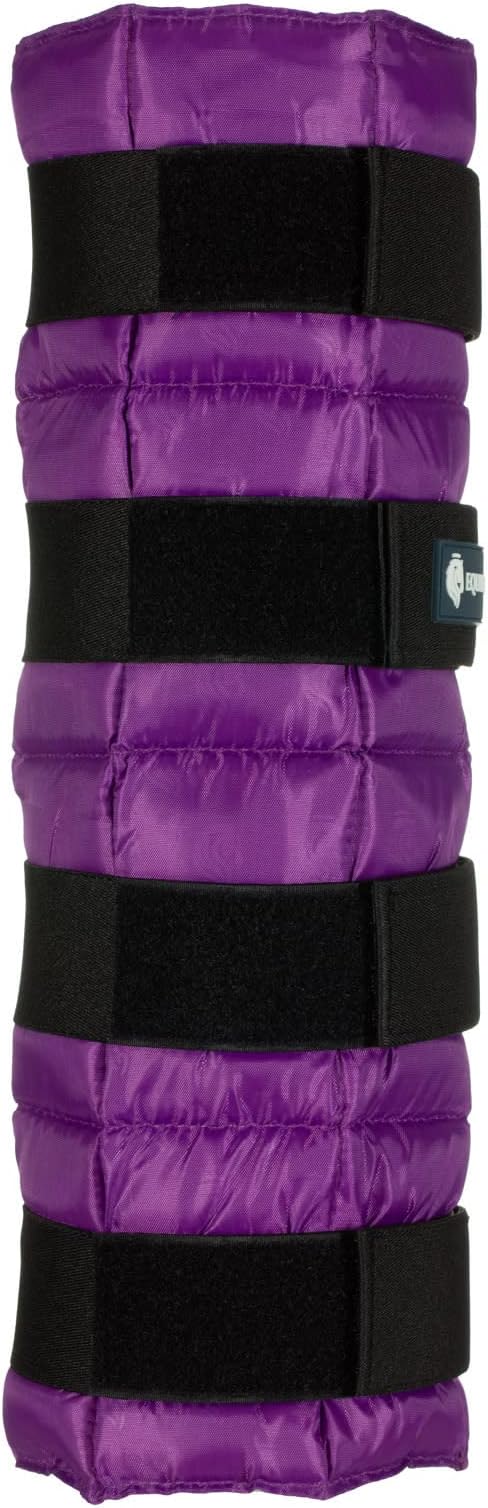 Equinavia Cool Relief Therapy Ice Boots Leg Wraps Pair for Horses, Gel Pack with Adjustable Straps | 16.5" x 15.5" with Storage Bag - Purple - One Size