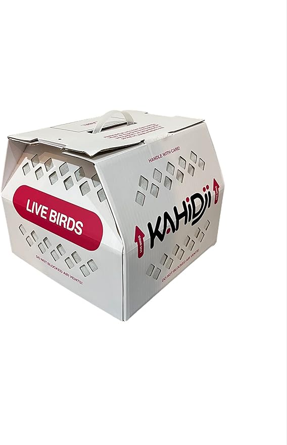 Live Bird Shipping Box Less Expensive Size 12" x 12" x 10" Tall - for Poultry, Pigeons, & Canaries -3 Boxes by KAHIDJI