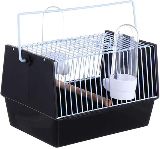 POPETPOP 1pc Birdcage Portable Bird Cage Parrot Cage Macaw Cage Outdoor Bird Cage Bird Carrier Bird Transport Cage Handheld Birds Cage Long Tail Handcage Handle Small Bird Cage Iron