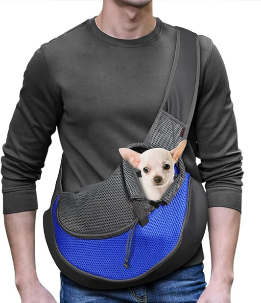 YUDODO Pet Dog Sling Carrier Breathable Mesh Travel Safe Sling Bag Carrier for Dogs Cats