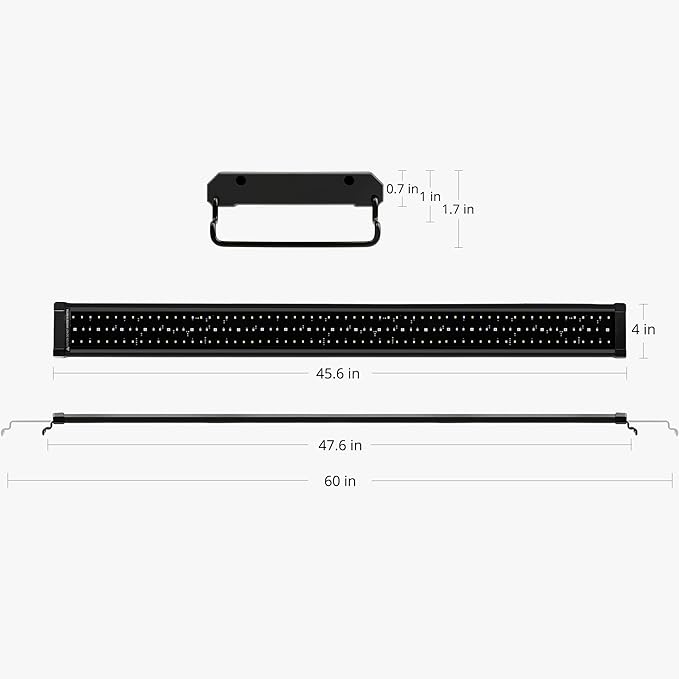NICREW 48W Saltwater Aquarium Light, Marine LED Reef Light for Corals, Programmable Timer Controller, 48 to 60-Inch