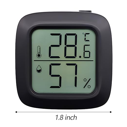 Reptile Thermometer Hygrometer Digital Display Reptile Terrarium Thermometer Mini Reptile Thermometer and Humidity Gauge Reptile Tank Thermometer Hygrometer for Reptiles and Amphibians