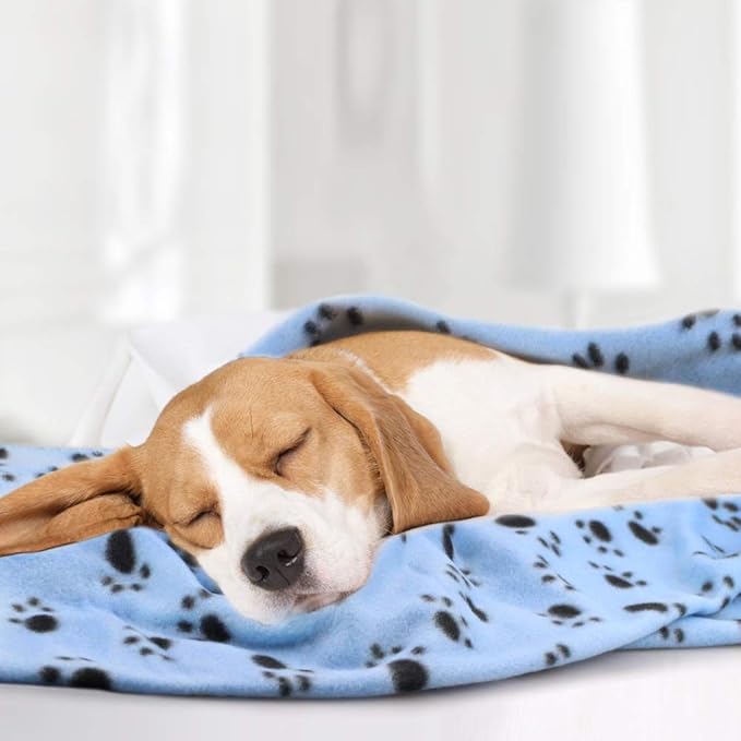 Comsmart Warm Paw Print Blanket/Bed Cover for Dogs and Cats