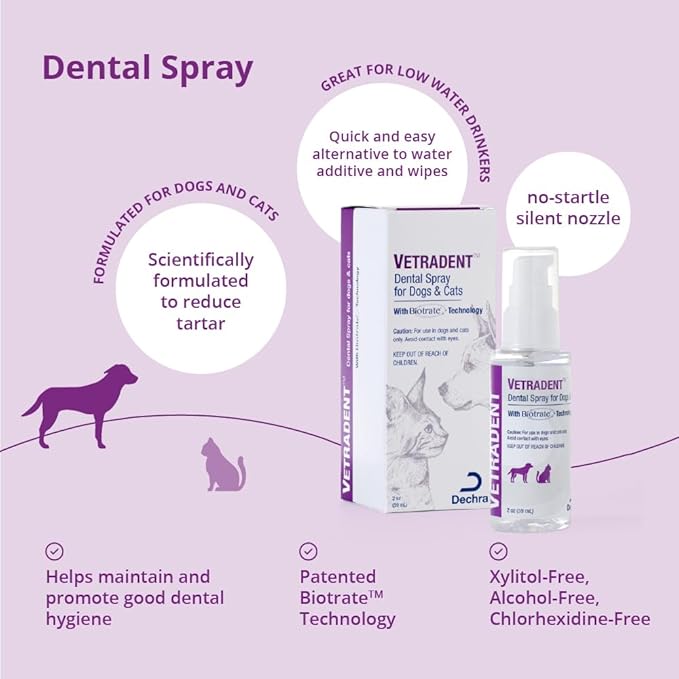 Dental Spray for Dogs and Cats, 2 oz