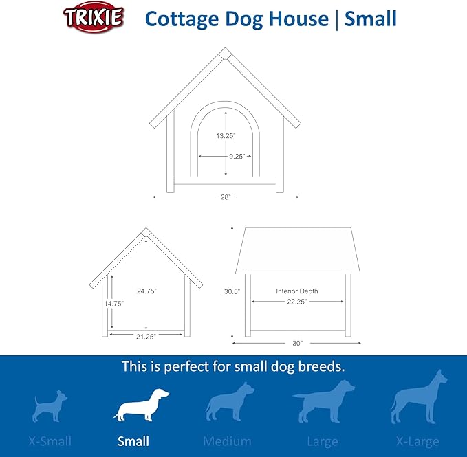 TRIXIE natura Cottage Dog House | Small