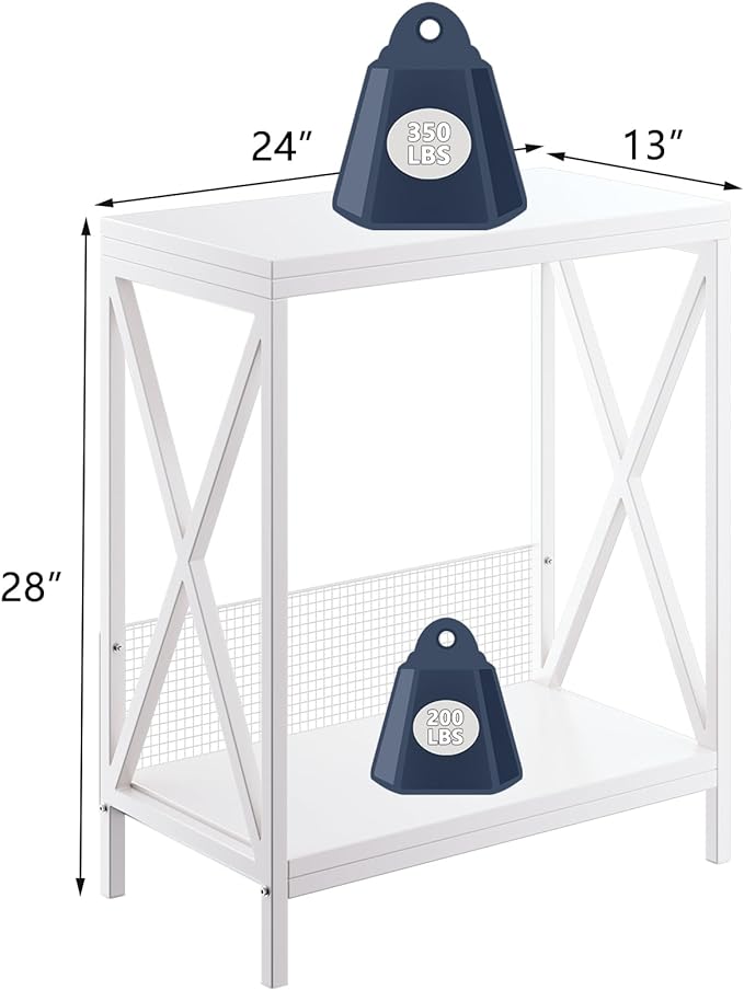 Fish Tank Stand, 10-20 Gallon Aquarium Stand Metal Frame for Fish Tank Accessories Storage, 2-tier Fish Tank Rack Shelf for Home Office, 24" L x 13" W x 28" H