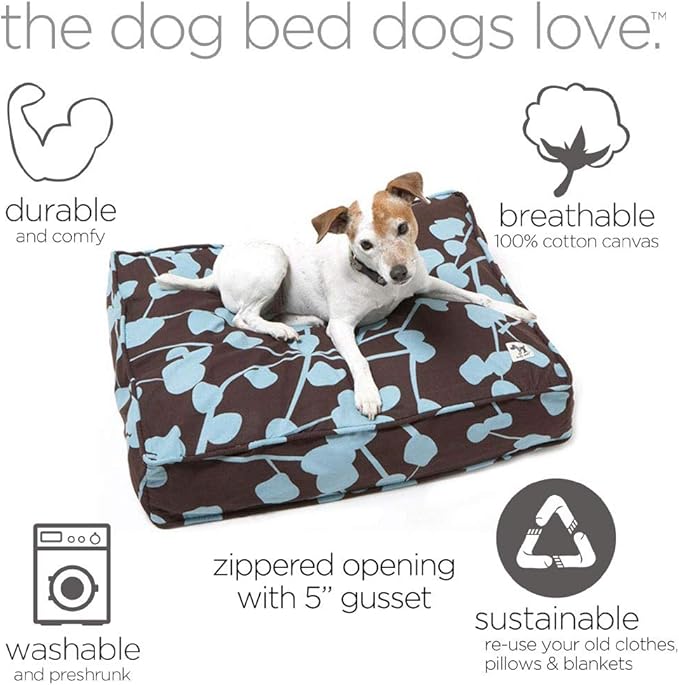 Molly Mutt Your Hand in Mine Dog Bed Duvet Cover, 100% Cotton Canvas Cover for Dog Bed, Puppy Bed, or Cat Bed, Durable, Washable, and Free of Harmful Chemicals, 22" x 27" x 5"