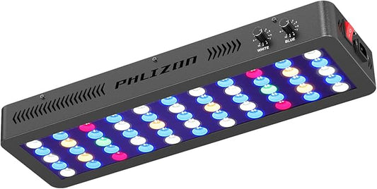 Phlizon 165W Dimmable Full Spectrum Aquarium LED Light Fish Tank LED Reef Decoration Light for Saltwater Freshwater Fish Coral Reef (20"x7"x2.4")