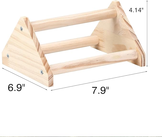 Chicken Perch Strong Pine Wooden Chick Jungle Gym Roosting Bar, Chick Perch Toys for Coop and Brooder for Large Bird Baby Chicks Parrot (Small)