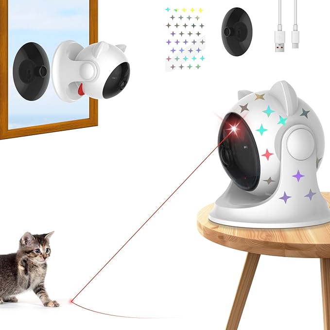 Automatic Cat Laser Toy, Interactive Cat Toys for Indoor Cats/Kitty/Dogs