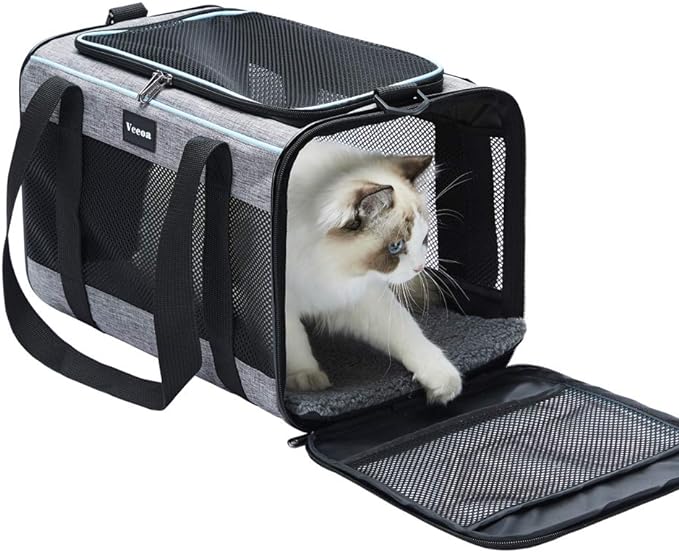 19x12x12 Inches Cat, Dog Carrier for Pets Up to 22 Lbs, Soft-Sided Cat Bag Animal Carriers Travel Puppy Carry As a Toy of Fabric Pet Home