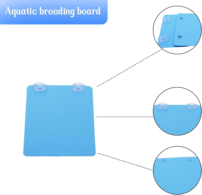 Saim 2 PCS Angelfish Discus Fish Breeding Slate Fish with Suction Cups,Breeding Spawning Slate Spawning Surface for Aquarium Breeding,Lightweight Easy to Install Remove