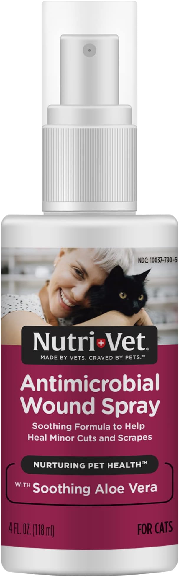 Nutri-Vet Antimicrobial Wound Spray for Cats | Helps Promote Healing and Reduce Pain | 4oz