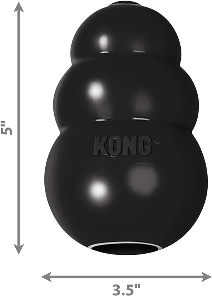 KONG Extreme Dog Toy - Fetch & Chew Toy - Treat-Filling Capabilities & Erratic Bounce for Extended Play Time Most Durable Natural Rubber Material - for Power Chewers - for X-Large Dogs