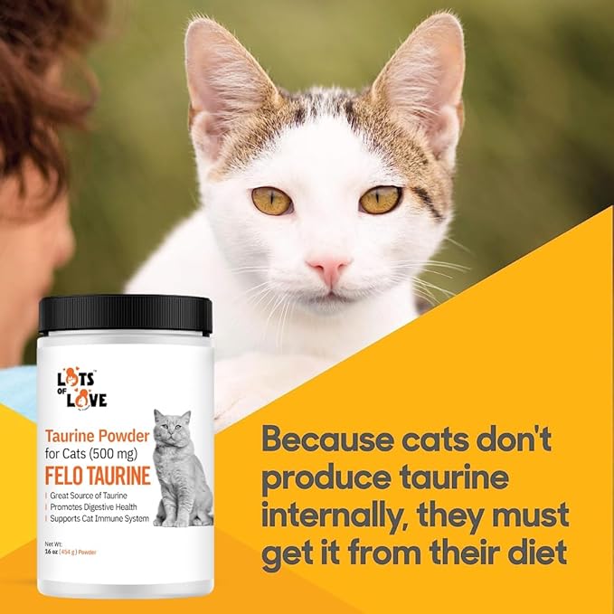 FELO Taurine - Taurine Supplement for Cats, Taurine for Cats, Taurine Powder for Cat - 16 Oz, Powder (Thomas Pet Earlier)