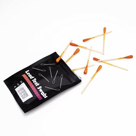 Lead Test Kit - 10 x Instant Testing Swabs for Lead (inc Lead Paint) Rapid Test Strips - Results in 20 seconds.