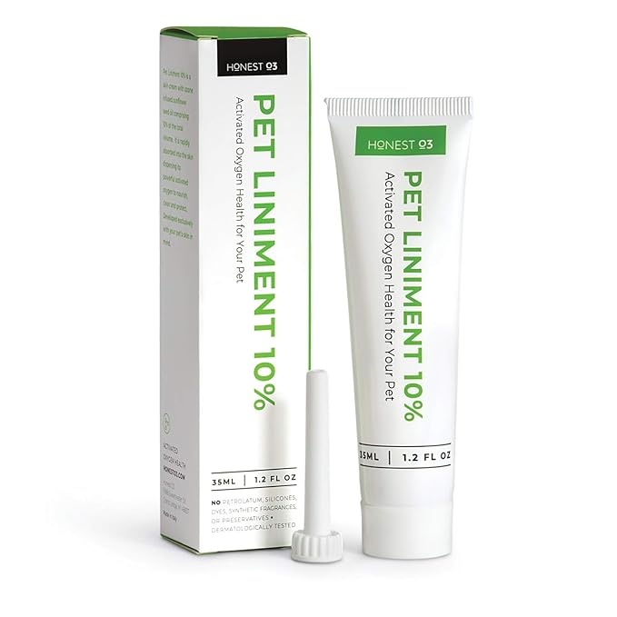 Pet Liniment 10% Ozone Oil | Ozone Infused Multipurpose Veterinary Cream | Animal Ointment | 1.2 Ounces