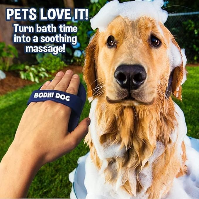 Bodhi Dog Shampoo Brush | Pet Shower & Bath Supplies for Cats & Dogs | Dog Bath Brush for Dog Grooming | Long & Short Hair Dog Scrubber for Bath | Dog Wash Brush