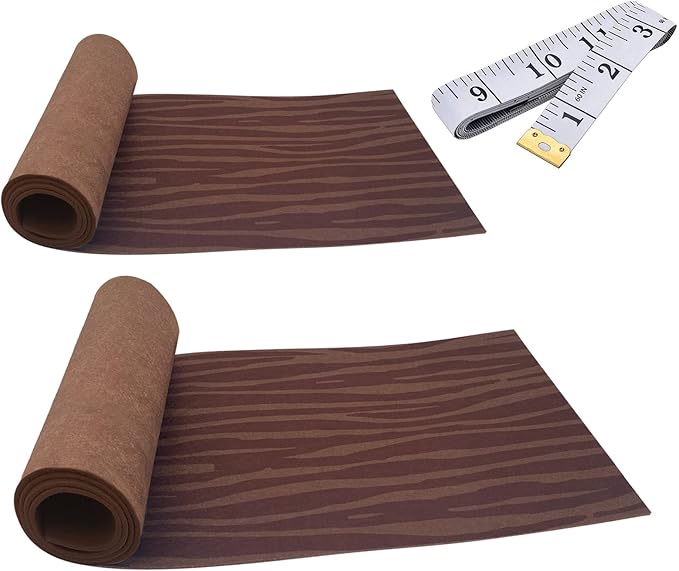 2 Pack Reptile Carpet Reptile Mat & Reversible Substrate, Terrarium Liner Bedding for Lizard,Chameleon,Gecko,Snake,Ceratophrys 30 X12 in, Printing Brown (20Gallon, Brown)