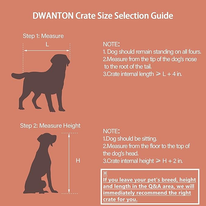 DWANTON Dog Crate Furniture with Cushion, Wooden Crate with Double Doors, Dog Kennel Indoor for Small/Medium/Large Dog, End Table, Small, 27.2" L, Dark Grey