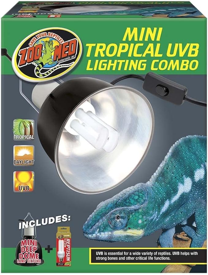 Zoo Med Mini Tropical UVB Lighting Single Combo, 100 Watt