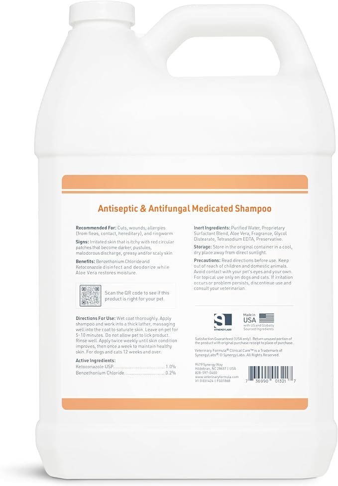 Veterinary Formula Solutions Clinical Care Antiseptic & Antifungal Medicated Shampoo - Gallon, 128 oz