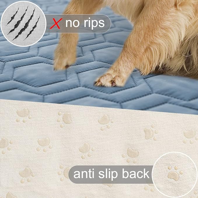 Waterproof and Anti-Slip Dog Bed Cover and Pet Blanket Sofa Pet Bed Mat ，car Incontinence Mattress Protectors Furniture Couch Cover for Most Cats Dogs, Pets<40x50-Stoneblue>