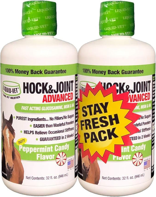 Equine Hip & Joint Advanced Formula, Peppermint Flavor, (2) 32 oz Stay Fresh Pack