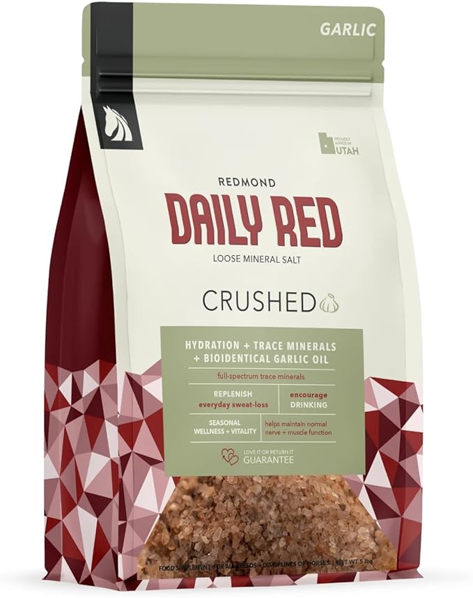 Redmond Daily Red Crushed Garlic | Horse Minerals & Vitamins Supplement | Garlic for Horses