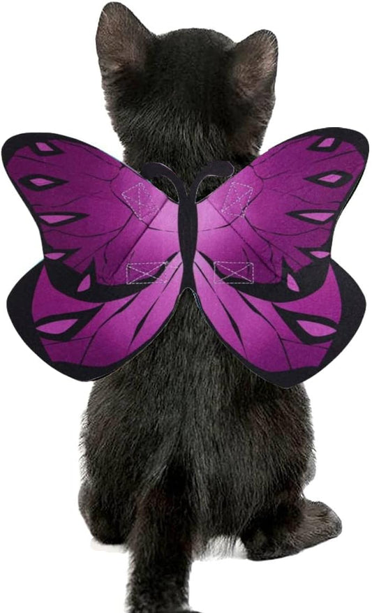 Pet Cat Bat Wings for Halloween Party Decoration, Puppy Collar Leads Cosplay Bat Costume,Cute Puppy Cat Dress Up Accessories