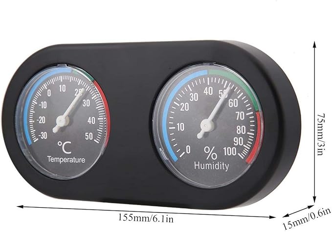 Hygrothermograph, Temperature Humidity Meter Round Shape Hygrometer Thermometer Reptile Mini for Hydrometer Humidity Reptile for Reptile