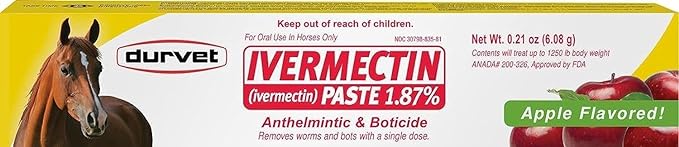 Ivermectin Paste Dewormer - 6.08g dose @ 1.87% Apple Flavor