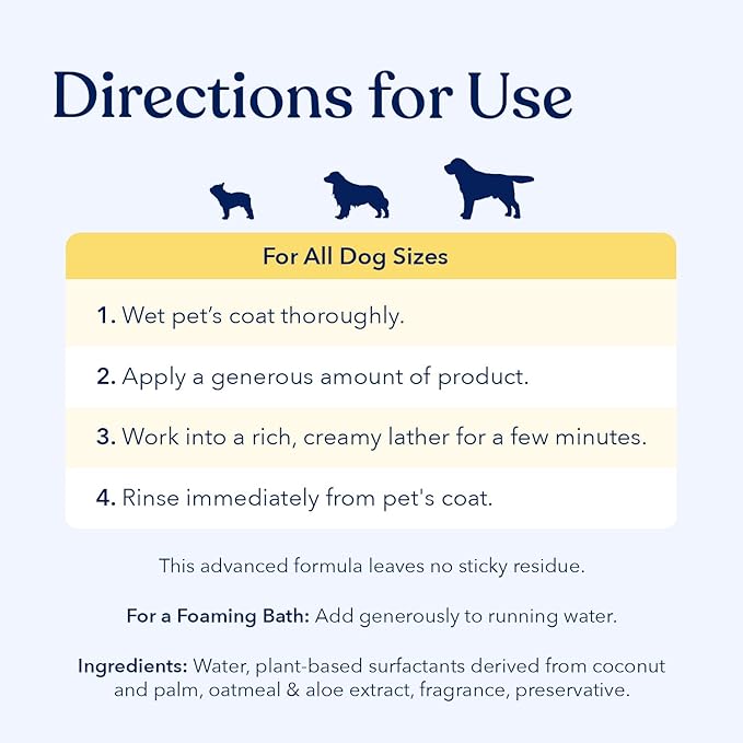 Honest Paws Dog Shampoo and Conditioner - Premium Dog Wash for Allergies and Dry, Itchy, Moisturizing for Sensitive Skin - Sulfate Free, Plant Based, All Natural - 2 Pack