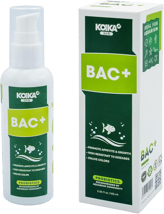 BAC+ Aquarium Probiotics, Immunity Boosting, Disease Resistance & Improve The Digestive System (BAC+,105ml)