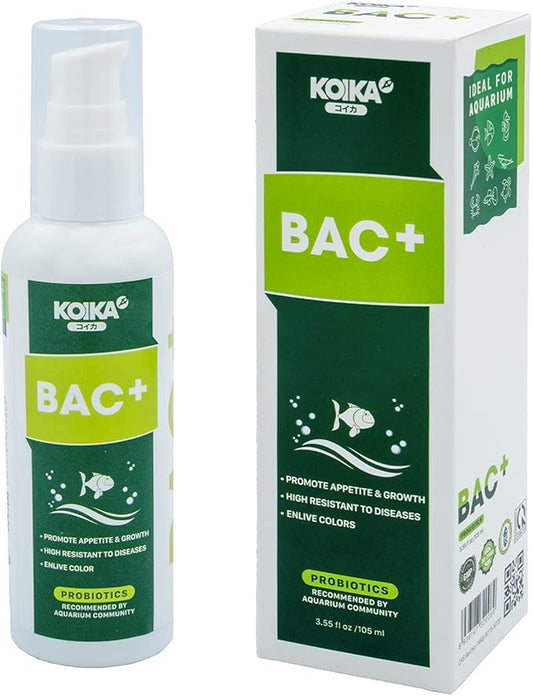 BAC+ Aquarium Probiotics, Immunity Boosting, Disease Resistance & Improve The Digestive System (BAC+,105ml)