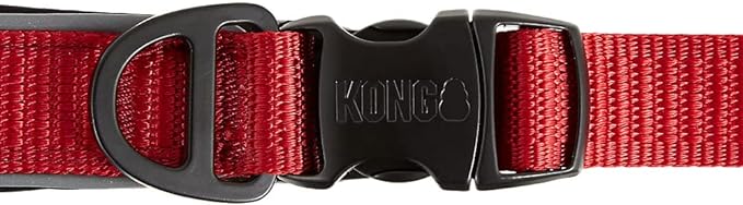 KONG Reflective Shock Absorbing Hands-Free Bungee Dog Leash 6' (Red)