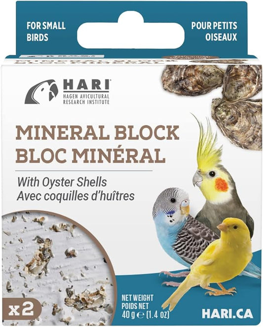 Hari Mineral Block for Birds with Oyster Shells, Calcium Supplement Bird Treat
