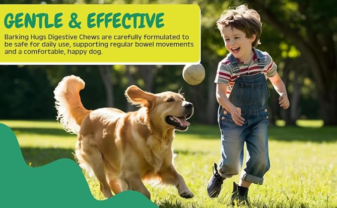DIGESTIVE CHEWS - Prebiotic for Dogs - Probiotic for Dogs - Digestive enzymes for dogs - Gut Health - Helps with indigestion and diarrhea in dogs - 75 Chews