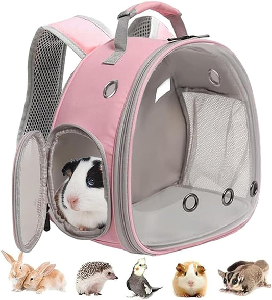 Guinea Pig Backpack, Space Capsule Bubble Window Small Animal Backpack for Guinea Pig, Bird Bunny Rabbit