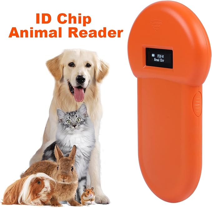 PET Chip Scanner, Microchip Reader, 134.2Khz LCD ISO Chip Animal Reader RFID Dog Microchip Handheld Pet Scanner for Cats and Dogs