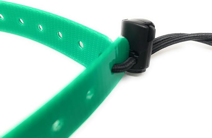 Replacement GPS eCollar with Adjustable Bungee, Multi-Hole Design, and Secure Toggle Closure for Small Dogs (Green, Small Neck)