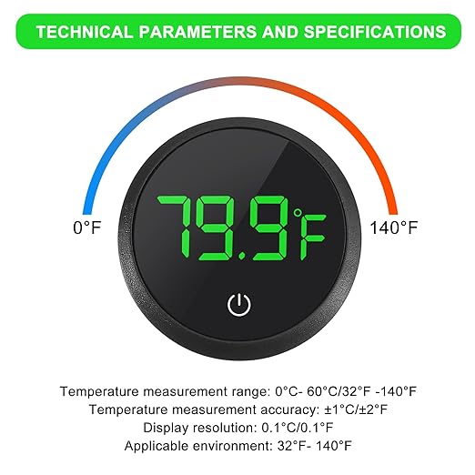 2pack LED Digital Aquarium Thermometer, Tank Thermometer Aquarium Temperature Measurement Display Thermometer for Fish,Turtle and Aquatic