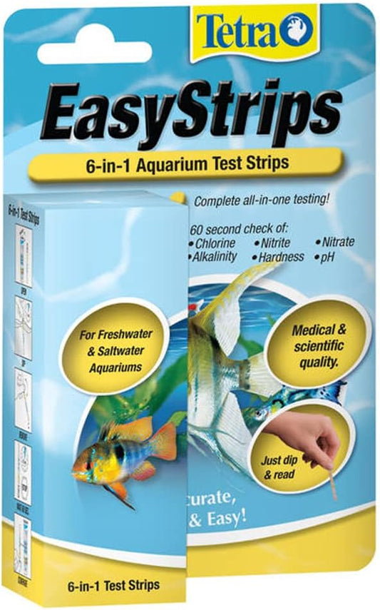 Tetra EasyStrips 6-In-1 aquarium Test Strips, Water Testing (19542)