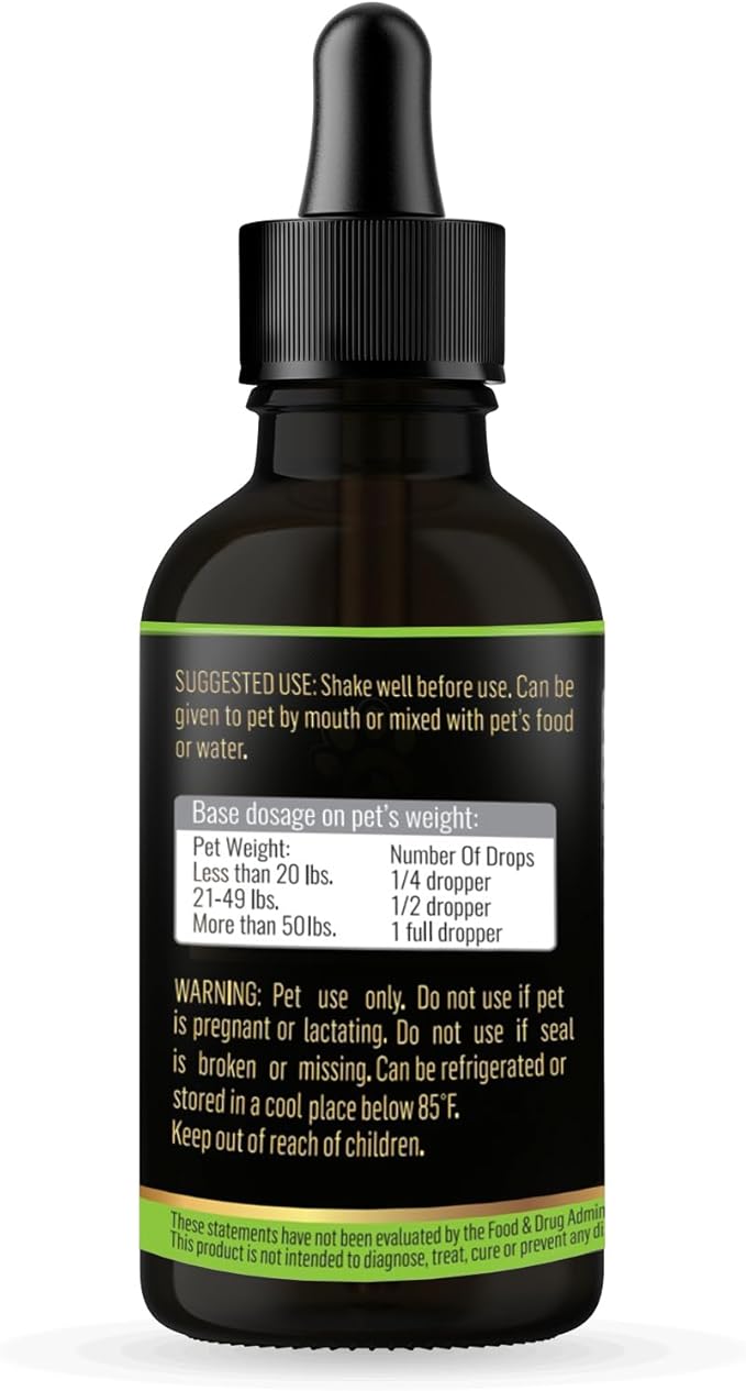 Hemp Oil for Dogs and Cats - Hemp Oil Drops with Omega Fatty Acids - Hip and Joint Support