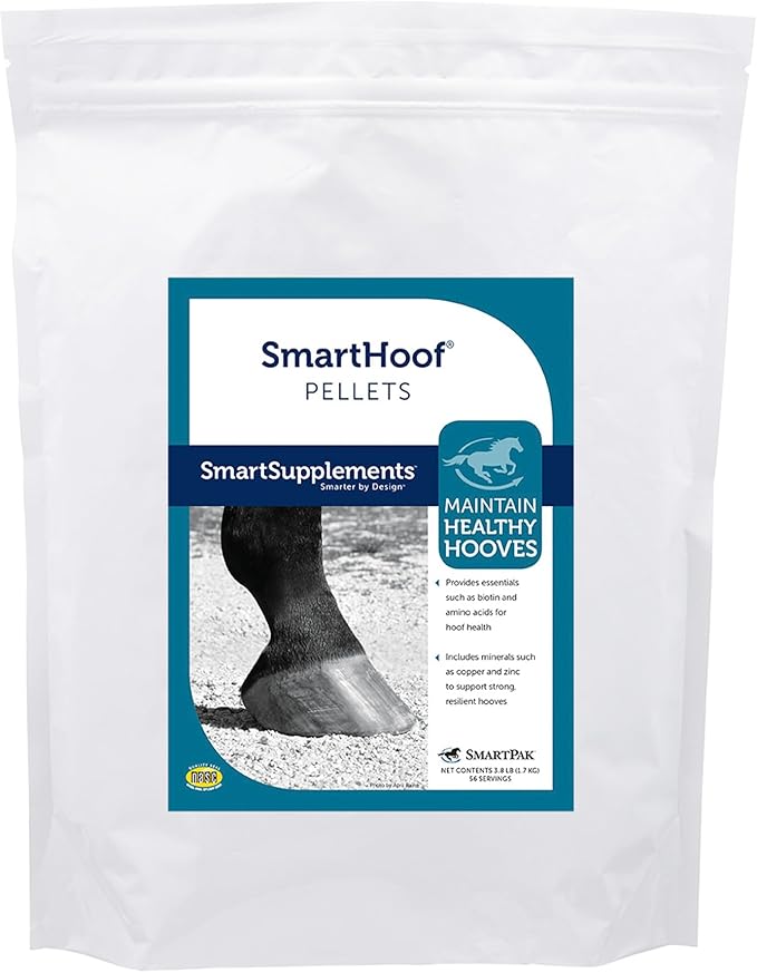 SmartPak SmartHoof Pellets | Horse Biotin Joint Support Supplement with Essential Minerals for Healthy Hooves | Contains Methionine, Lysine, Copper, Zinc and More, 7.6 lb Bag